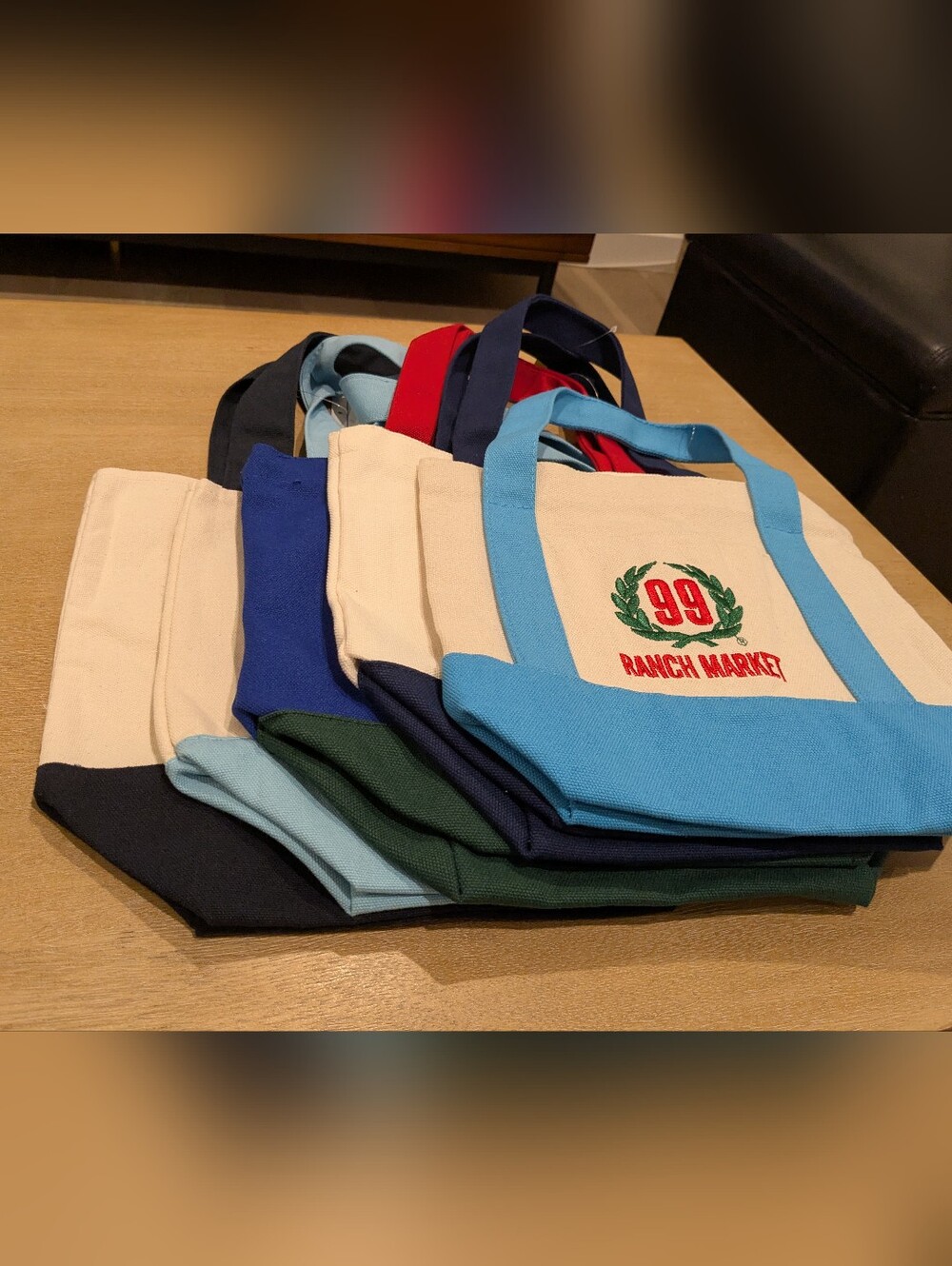 🩵Trader Joe's/99 Ranch Market Mini Blue Tote Set with Matching Accessories💙